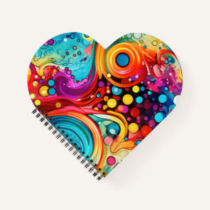 Dots and Swirls tid dye splash mash up Notebook