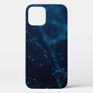 Dots atom lines connect polygon iPhone 12 case