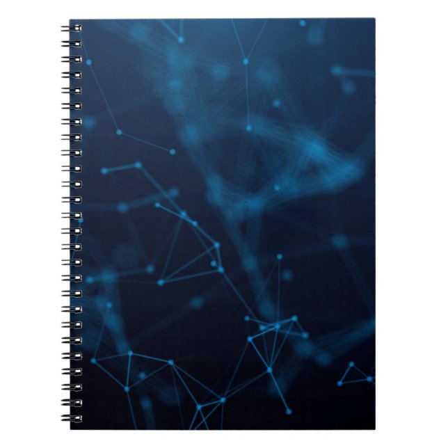 Dots atom lines connect polygon notebook (Front)