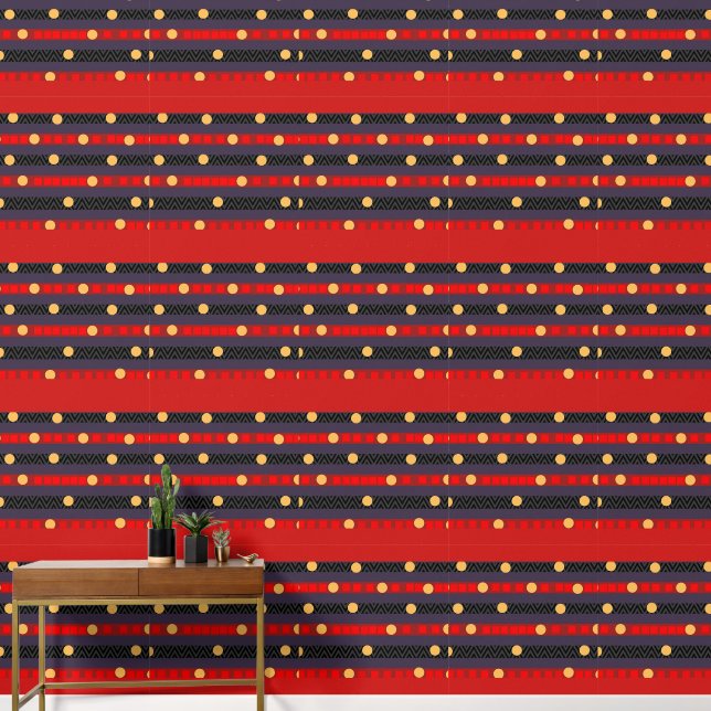 Dots Bands Chevron Household Wallpaper (Hallway)