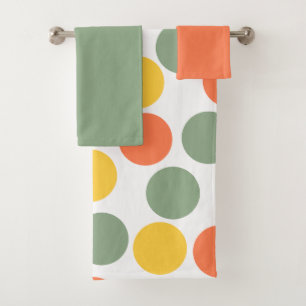 Dots bath towel set