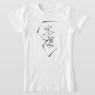 Dots Black White Abstract Tribal Tattoo Art T-Shirt
