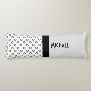 Dots black & white gradients + your backgr. & idea body cushion