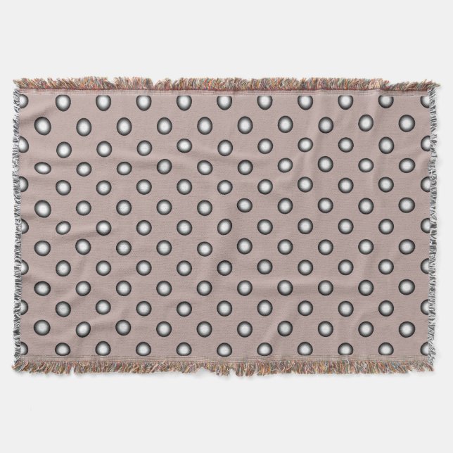 Dots black & white gradients + your backgr. & idea throw blanket (Front)