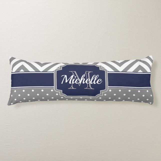 Dots & Chevrons Pattern Body Cushion (Front)