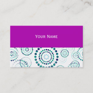 Dots Circle Power Flowers II + your backgr. & idea Business Card