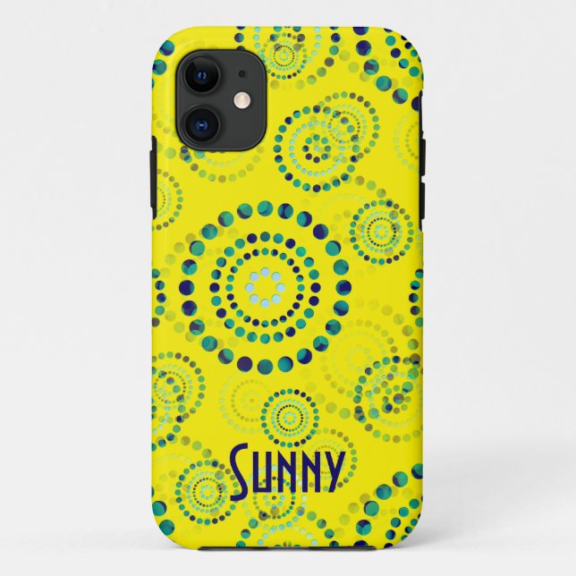 Dots Circle Power Flowers II + your backgr. & idea Case-Mate iPhone Case (Back)