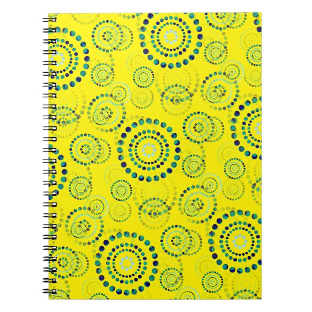 Dots Circle Power Flowers II + your backgr. & idea Notebook (Front)