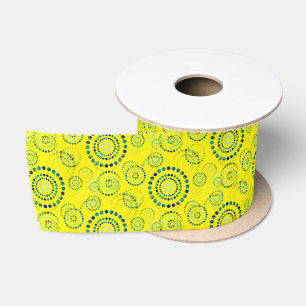 Dots Circle Power Flowers II + your backgr. & idea Satin Ribbon
