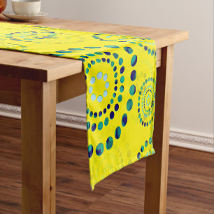 Dots Circle Power Flowers II + your backgr. & idea Short Table Runner