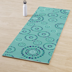 Dots Circle Power Flowers Pattern 1 Yoga Mat