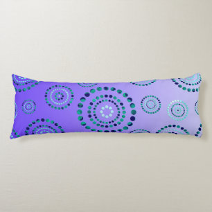 Dots Circle Power Flowers + your backgr. Body Cushion