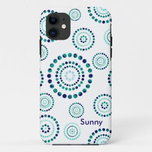 Dots Circle Power Flowers + your backgr. Case-Mate iPhone Case