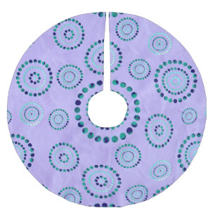 Dots Circle Power Flowers + your backgr. & ideas Brushed Polyester Tree Skirt