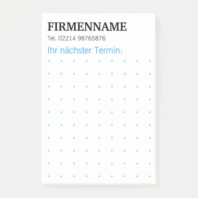 Dots Grid Graphical Modern Sticky Notes (Front)