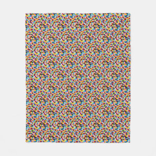 Dots Gumballs Bright Vivid Burst of Colour Fleece Blanket