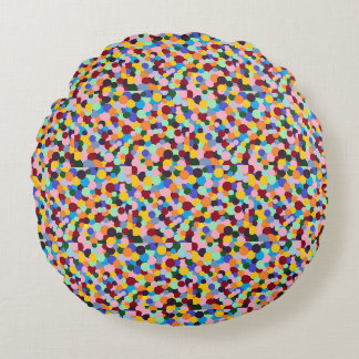 Dots Gumballs Bright Vivid Burst of Colour Round Cushion