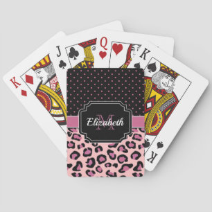 Dots & Leopard Print Playing Cards