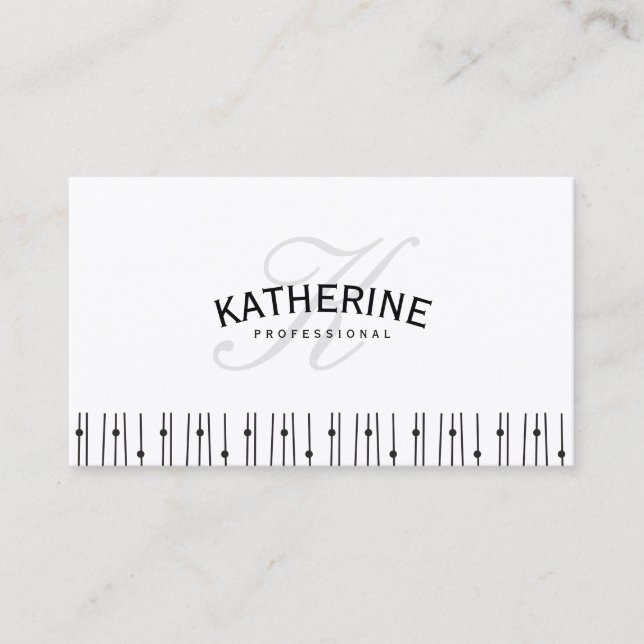 Dots Lines Patterns Business Card (Front)