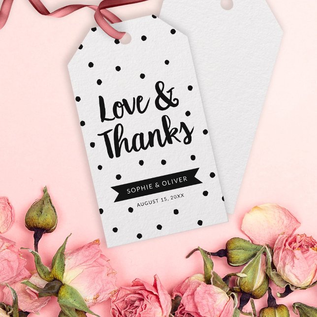 Dots Love and Thanks Gift Tags (Creator Uploaded)