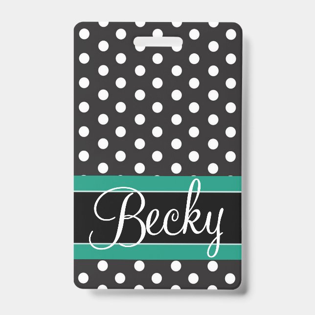 Dots Luggage Tag / Badge ID Badge (Front)