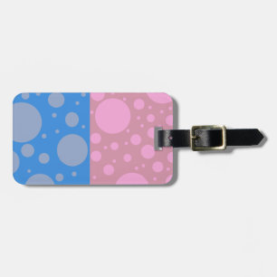 Dots Luggage Tag w/ leather strap