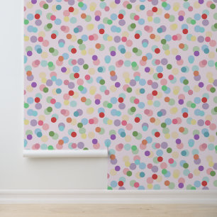 Dots Modern Colourful Pattern Pink  Wallpaper