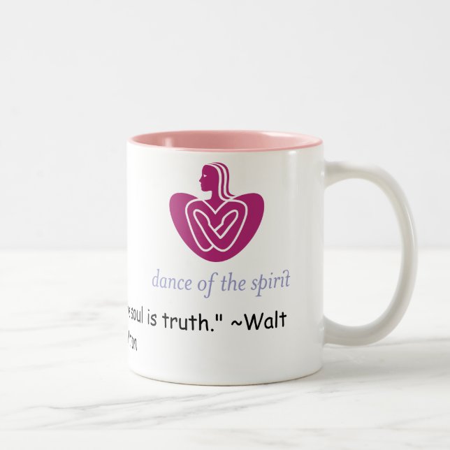 DOTS Mug- Walt Whitman Quote Two-Tone Coffee Mug (Right)