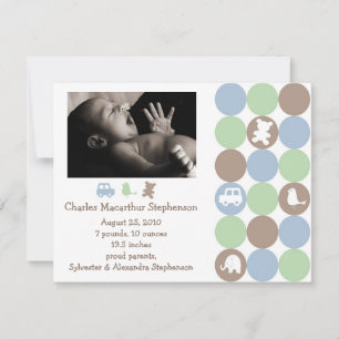 Dots N Shapes Birth Announcement
