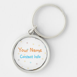 Dots 'n' Stripes ID tag Key Ring