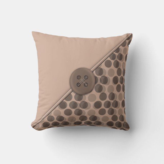 Dots No Com - Taupe Cushion (Front)