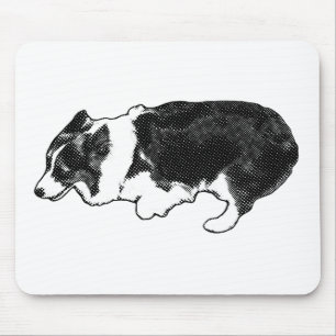 Dots of focus, paws of calm mouse pad