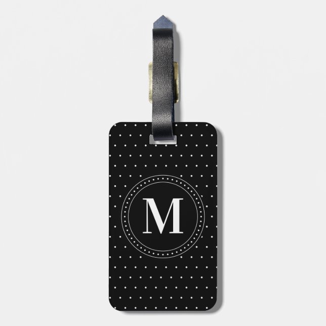 Dots Pattern Luggage Tag (Back Vertical)