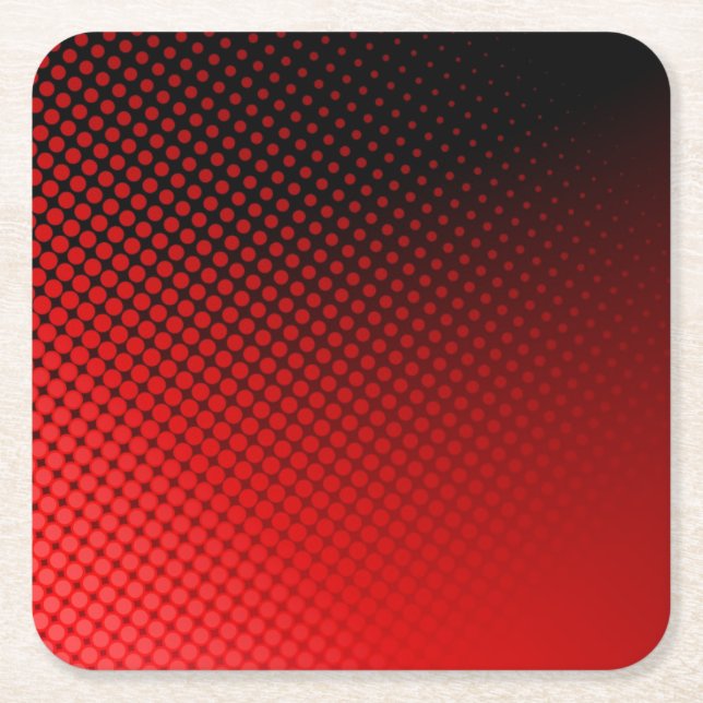 Dots Pattern Square Paper Coaster (Front)