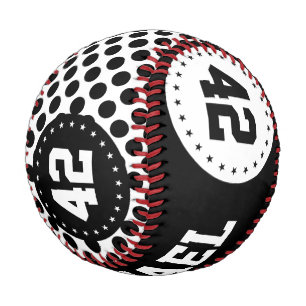 Dots seamless pattern black + your back baseball