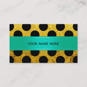 Dots seamless pattern black + your back business card