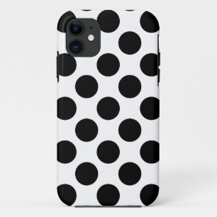 Dots seamless pattern black + your back Case-Mate iPhone case
