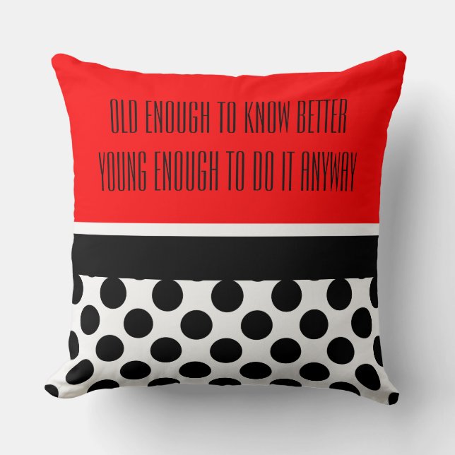 Dots seamless pattern black + your back cushion (Front)