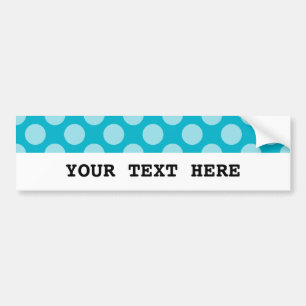 Dots seamless pattern white transp. + your backgr. bumper sticker
