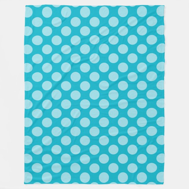Dots seamless pattern white transp. + your backgr. fleece blanket (Front)