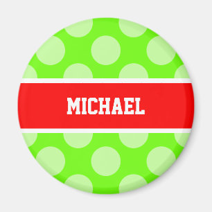 Dots seamless pattern white transp. + your backgr. magnet