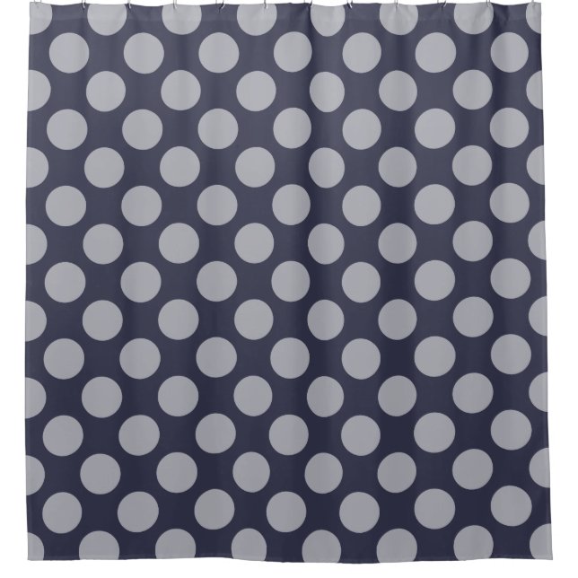 Dots seamless pattern white transp. + your ideas shower curtain (Front)