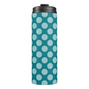 Dots seamless pattern white transp. + your ideas thermal tumbler