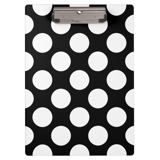 Dots seamless pattern white + your backgr. clipboard (Front)