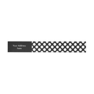 Dots seamless pattern white + your backgr. wraparound address label