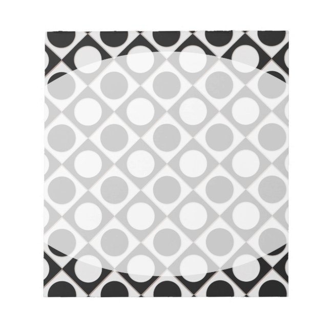 Dots & Squares / black white + your ideas Notepad (Front)