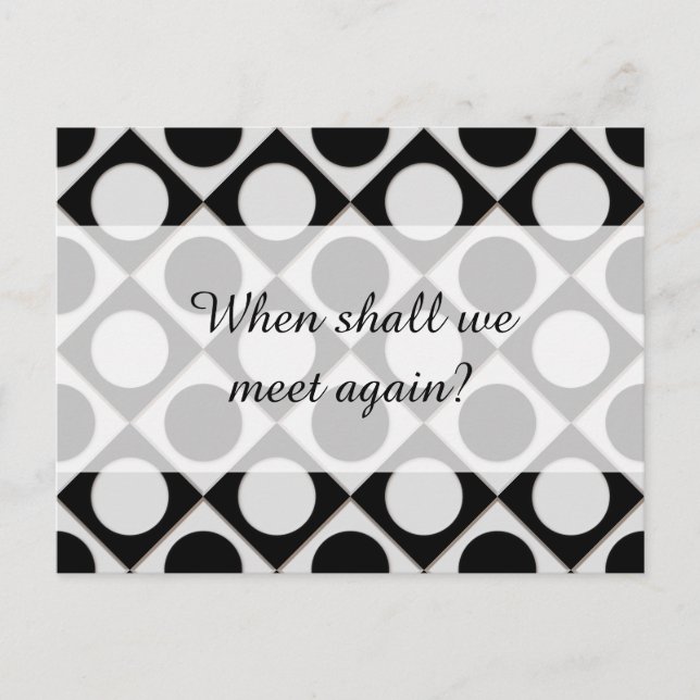 Dots & Squares / black white + your ideas Postcard (Front)