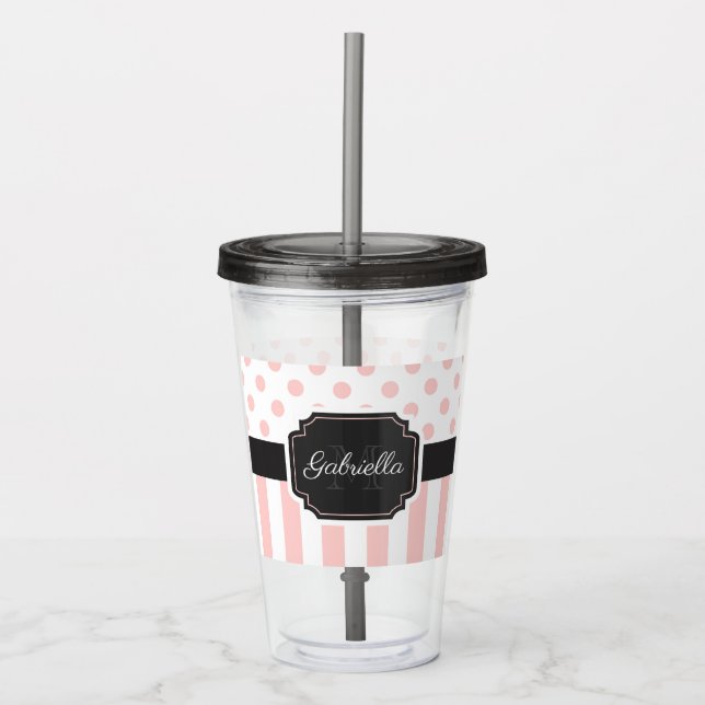 Dots & Stripes Acrylic Tumbler (Front)