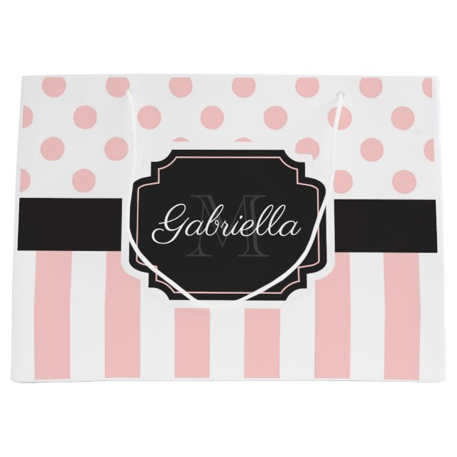 Dots & Stripes Large Gift Bag (Front)