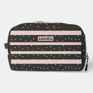 Dots & Stripes Personalised Dopp Kit
